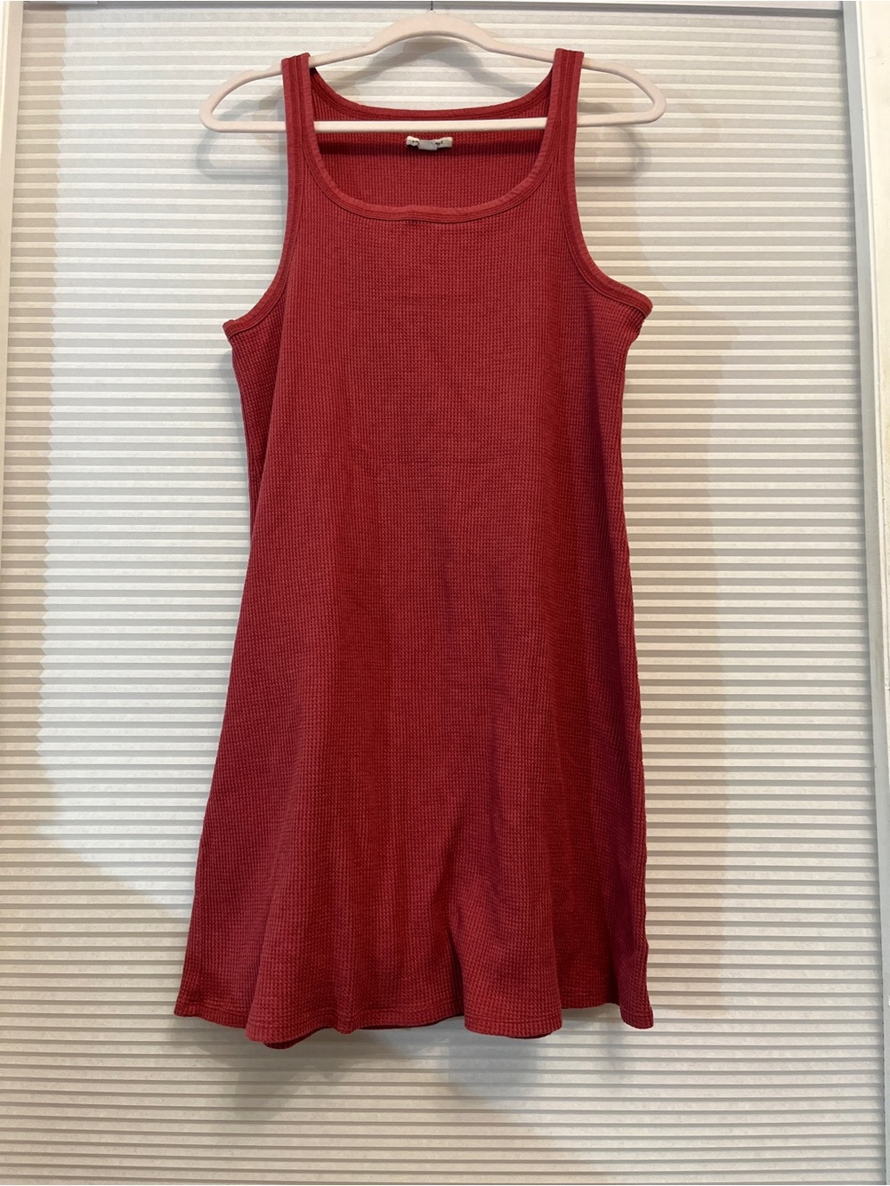 American Eagle Outfitters Red Ribbed Tank Mini Dress